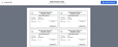 Mode Preview Cetak