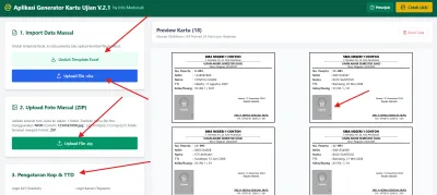 Aplikasi Generator Kartu Ujian V.2.1