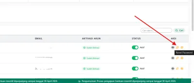 Reset Password PTK