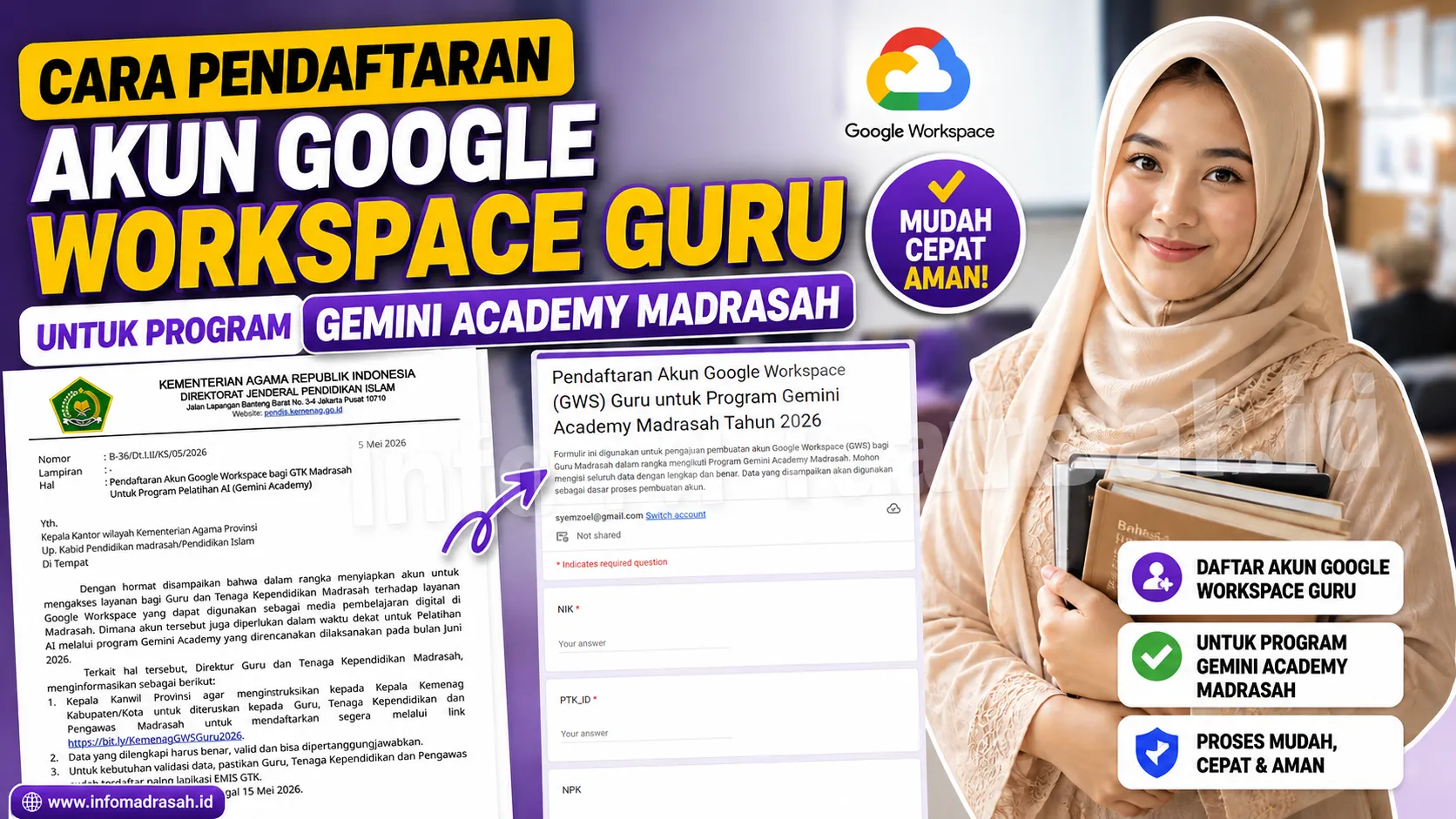 Cara Pendaftaran Akun Google Workspace Guru untuk Program Gemini Academy Madrasah